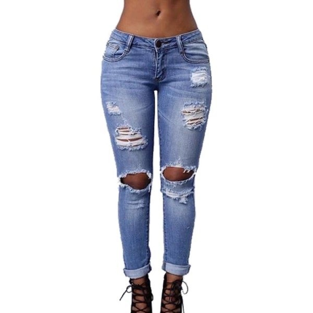 Burvogue Women’s Blue Denim Jeans Skinny